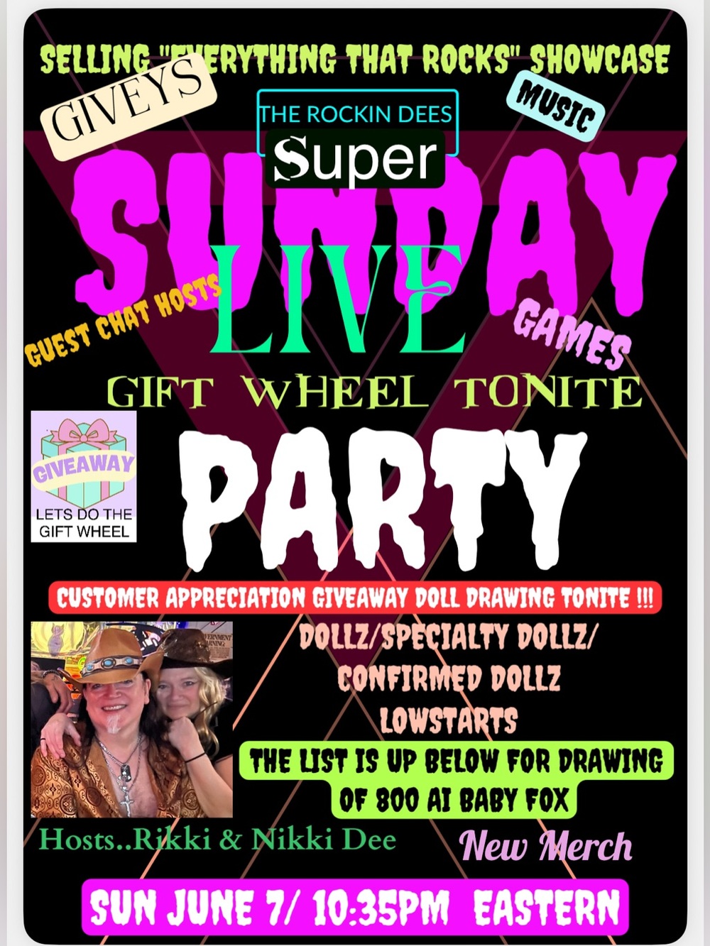 SUPER SUNDAY LIVE / CUSTOMER APPRECIATION GIVEAWAY DOLL DRAWING/ LOW STARTS